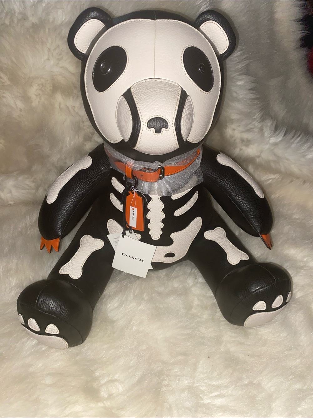 COACH Skeleton Collectible stuffed Leather Bear (XL)